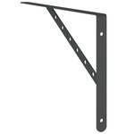 vidaXL Supports d'étagères 4 Pièces 40x2 5x25 cm noir acier inoxydable