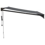 vidaXL Auvent rétractable automatique anthracite 3 5x2 5 m