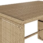 vidaXL Ensemble à manger de jardin et coussins 3 Pièces Beige poly rotin