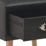vidaXL Table de chevet Noir 40x35x40 cm Similicuir