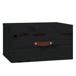 vidaXL Tables de chevet murales 2 Pièces Noir 40x29 5x22 cm