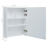 vidaXL Armoire de salle de bain à miroir LED 50x13 5x60 cm