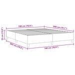 Lit Box Spring vidaXL Gris clair Super King en tissu en velours côtelé