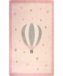 Tapis enfant MONGOLFIERE 120 x 160 cm - Rose