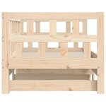 vidaXL Lit de jour et lit gigogne sans matelas 80x200 cm bois massif