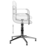 vidaXL Chaise de bureau pivotante Blanc Similicuir