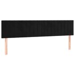 vidaXL Sommier à lattes de lit et matelas Noir 160x200 cm Velours