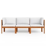 Canapé de jardin meuble extérieur à 3 places avec coussin bois d'acacia massif 02_0013247