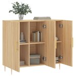 vidaXL Buffet chêne sonoma 90x34x80 cm bois d'ingénierie