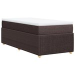 vidaXL Sommier à lattes de lit avec matelas Marron foncé 100x200 cm