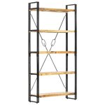 vidaXL Bibliothèque 5 niveaux 90x30x180 cm Bois solide de manguier