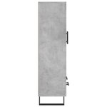 vidaXL Buffet haut gris béton 69 5x31x115 cm bois d'ingénierie