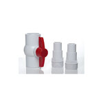Vanne filtration ouverture/ fermeture  1/4 de tour +  2 embouts cannelés Ø 38mm