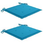 vidaXL Chaises à manger de jardin avec coussins lot de 2 Acacia massif