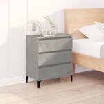 vidaXL Buffet Gris béton 60x35x70 cm Bois d'ingénierie
