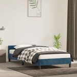 vidaXL Cadre de lit avec tête de lit Bleu foncé 100x200 cm Velours