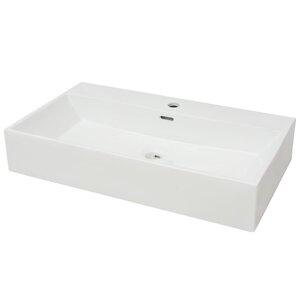 vidaXL Vasque avec trou de robinet en céramique Blanc 76x42 5x14 5 cm