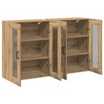 vidaXL Meubles muraux 2 Pièces Chêne Artisan 69 5x34x90 cm Bois d'ingénierie