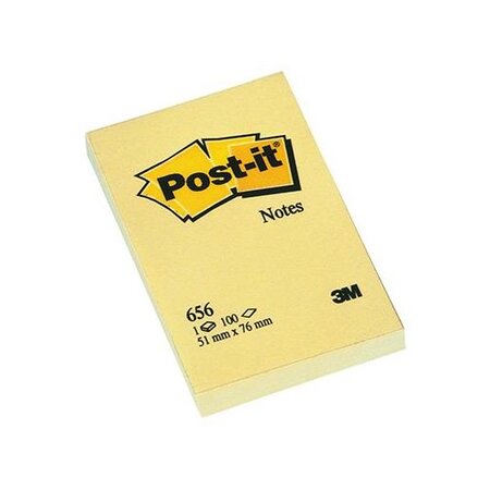 Bloc 100 f Notes adhésives 51 x 76 mm jaune POST-IT