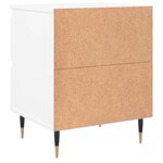 vidaXL Tables de chevet 2 Pièces blanc 40x35x50 cm bois d’ingénierie
