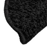 vidaXL Tapis d'escalier 15 Pièces noir 56x17x3 cm
