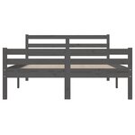 vidaXL Cadre de lit sans matelas gris bois massif 120x200 cm