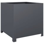vidaXL Jardinière anthracite 50x50x50 cm acier