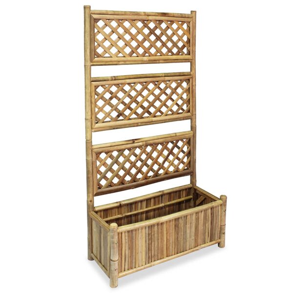 vidaXL Lit surélevé de jardin avec treillis Bambou 70 cm