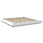 vidaXL Cadre de lit blanc 180x200 cm bois d'ingénierie