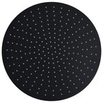 vidaXL Pomme de douche pluie Acier inoxydable 40 cm Ronde Noir