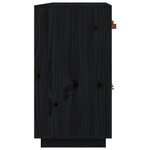 vidaXL Buffet Noir 98 5x40x75 cm Bois massif de pin
