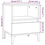 vidaXL Tables de chevet 2 Pièces Blanc 40x35x50 cm