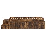 vidaXL Cadre de lit de rangement Chêne fumé 80x200 cm