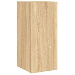 vidaXL Unités murales TV avec LED 4 Pièces chêne sonoma bois d'ingénierie