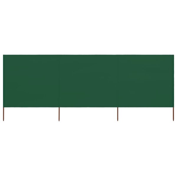 vidaXL Paravent 3 panneaux Tissu 400 x 160 cm Vert