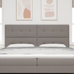 vidaXL Cabeçalho LED Taupe 100 cm Tecido