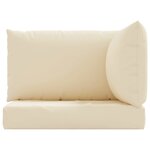 vidaXL Coussins de palette lot de 3 beige tissu oxford
