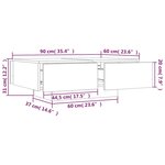 vidaXL Table basse Chêne fumé 90x60x31 cm Bois d'ingénierie