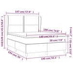 vidaXL Sommier à lattes de lit avec matelas Noir 140x190 cm Tissu