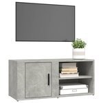 vidaXL Meuble TV Gris béton 80x31 5x36 cm Bois d'ingénierie