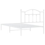 vidaXL Cadre de lit métal sans matelas et tête de lit blanc 100x190 cm