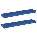 vidaXL Coussins de palette pour banc 2 Pièces Bleu royal 180x40x8 cm Tissu Oxford
