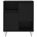 vidaXL Buffet Noir 60x35x70 cm Bois d'ingénierie