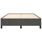vidaXL Cadre de lit Gris foncé 140 x 200 cm Velours