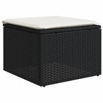 vidaXL Salon de jardin 11 Pièces avec coussins noir résine tressée