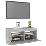 vidaXL Meuble TV avec lumières LED sonoma gris 80x35x40 cm