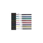 Stylo roller gel hybrid dual metallic glitter pointe moyenne vert x 12 pentel
