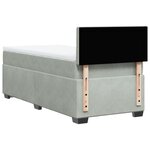 vidaXL Sommier à lattes de lit et matelas Gris clair 80x200 cm Velours