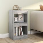 vidaXL Bibliothèque/Séparateur de pièce Sonoma gris 40x30x72 cm
