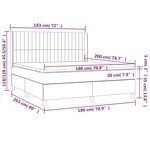 vidaXL Sommier à lattes de lit avec matelas Bleu 180x200 cm Tissu